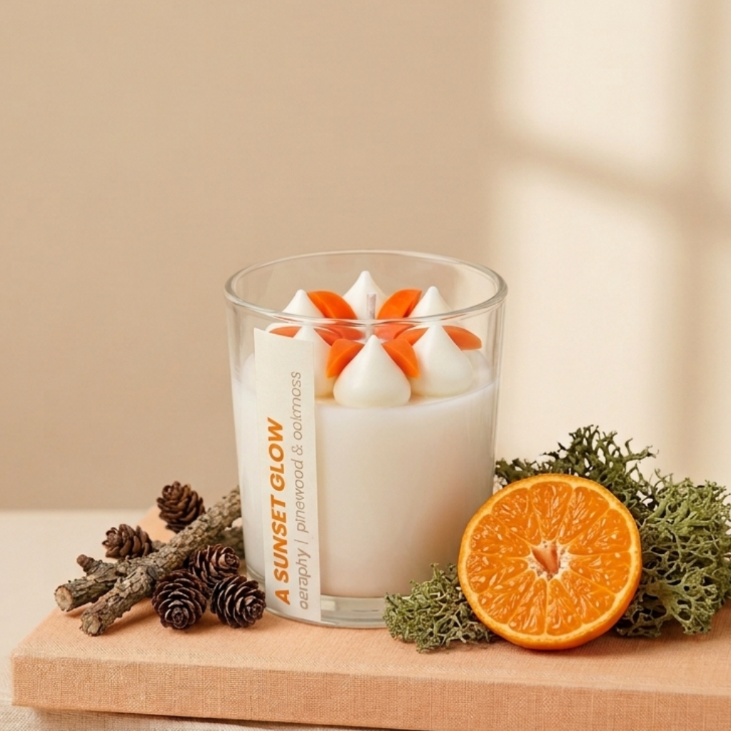 A Sunset Glow (Scent: Pinewood & Oakmoss)